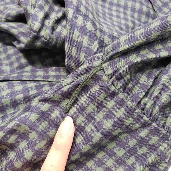 Vintage J.G. Hook Maxi Dress Womens 6 Green Plaid Gingham Equestrian Preppy Hunt - Picture 9 of 16